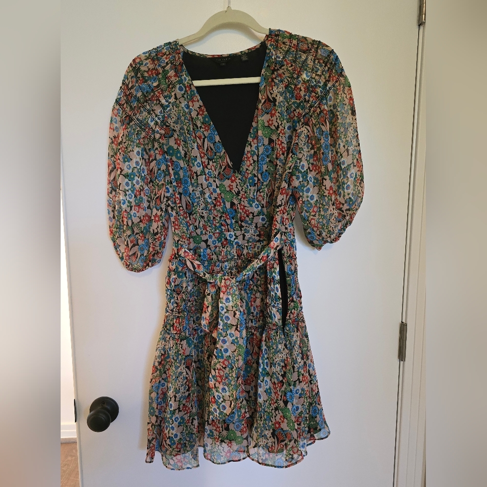 Ted Baker Multicolor Floral Midi Dress
